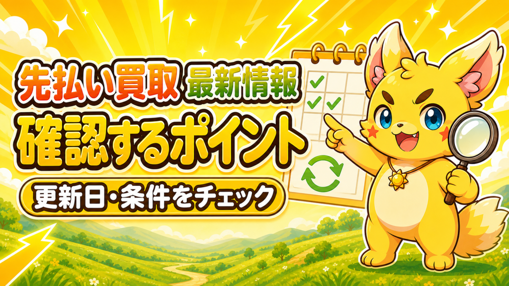 先払い買取 最新情報を確認するポイント アイキャッチ