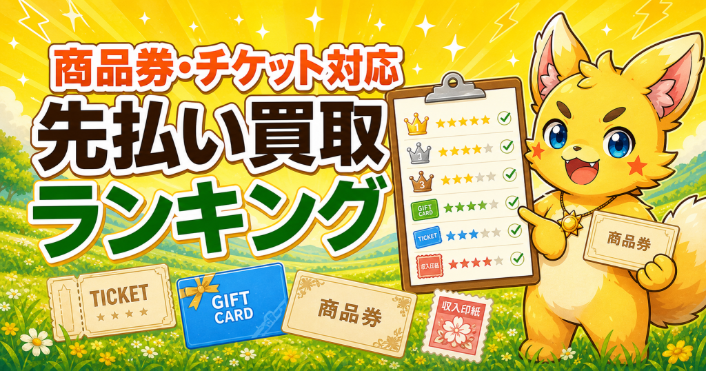 商品券・チケット対応の先払い買取ランキング アイキャッチ