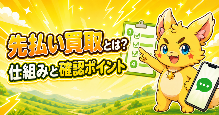先払い買取とは 仕組みと確認ポイント アイキャッチ