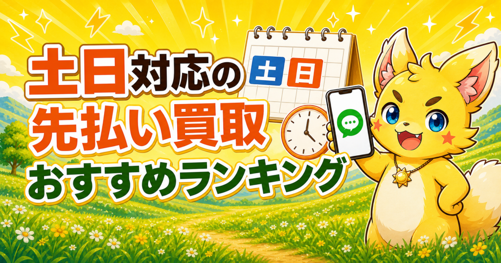 土日対応の先払い買取おすすめランキング アイキャッチ