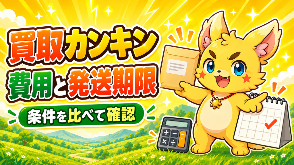 買取カンキン 費用と発送期限 条件を比べて確認