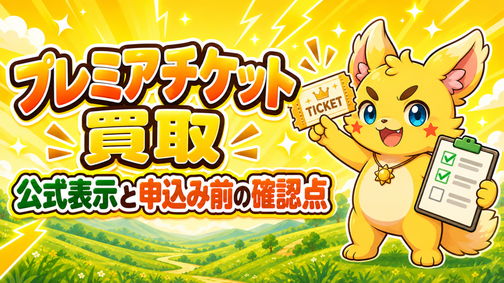 プレミアチケット買取の口コミ・評判は？公式表示と申込み前の確認点 アイキャッチ