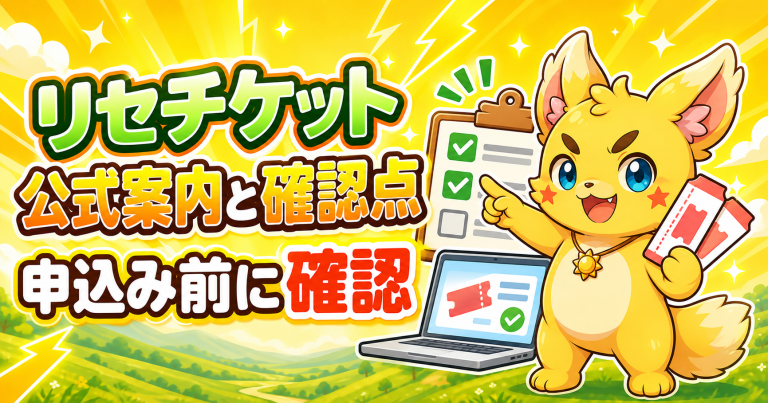 リセチケットの公式案内と申込み前の確認点