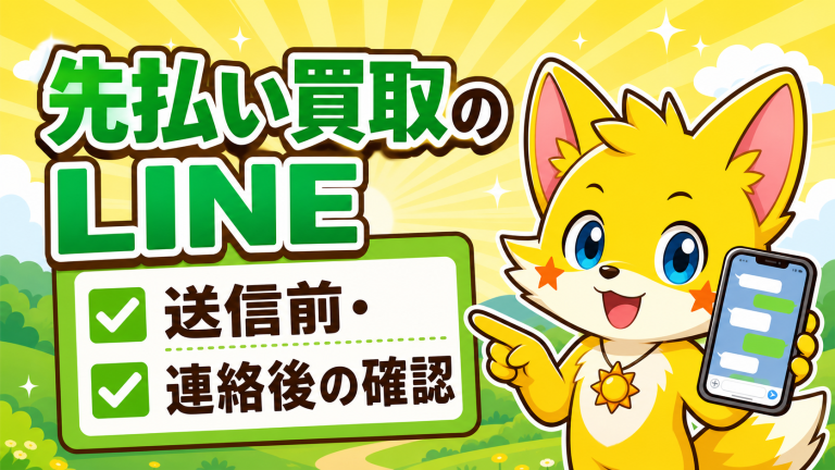 先払い買取のLINEで確認したいこと｜送信前・連絡後の記録の残し方 アイキャッチ