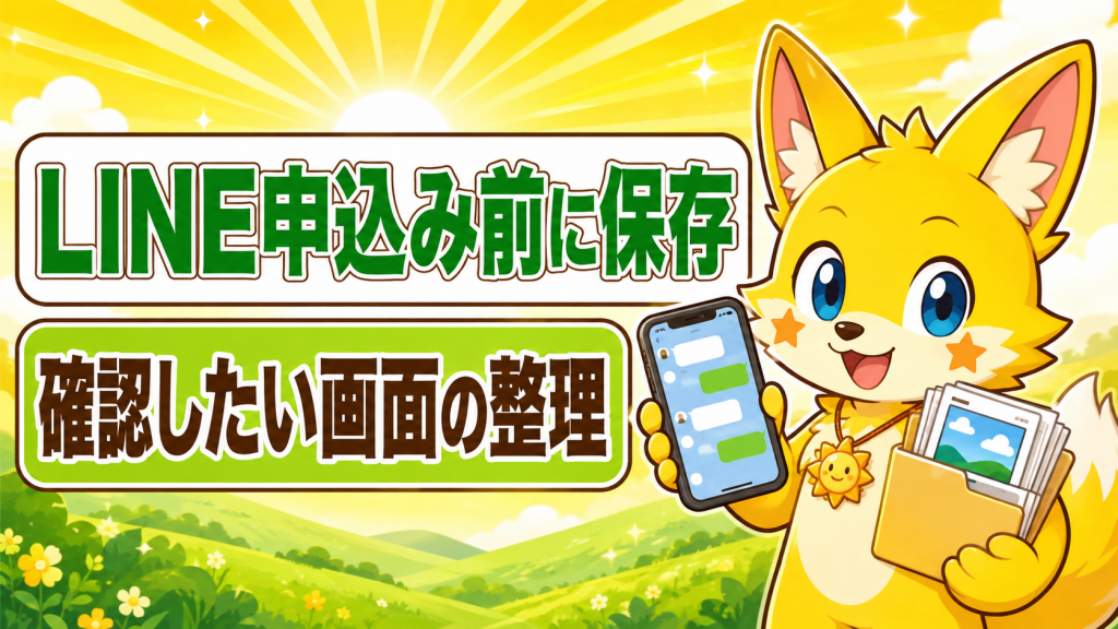 先払い買取のLINE申込み前に保存したい画面|確認したい項目の整理 アイキャッチ