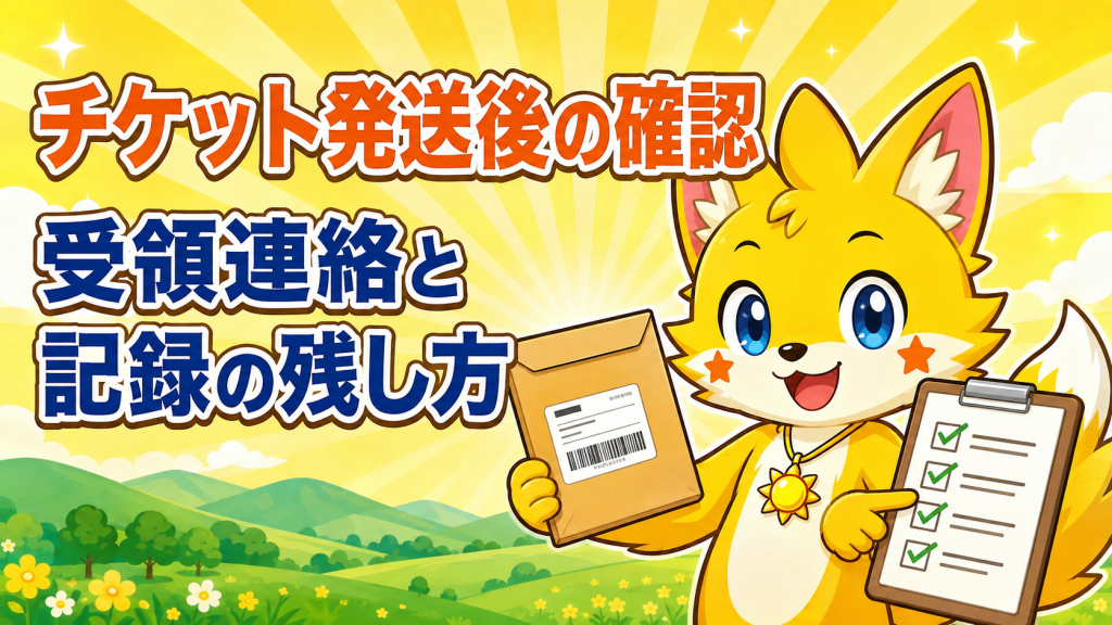 チケット発送後に確認したいこと｜受領連絡と記録の残し方 アイキャッチ